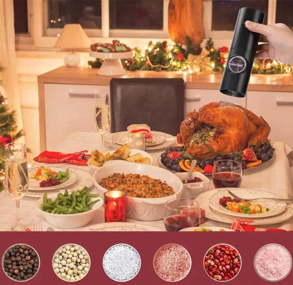 Molinillo Automático Recargable de Sal y Pimienta