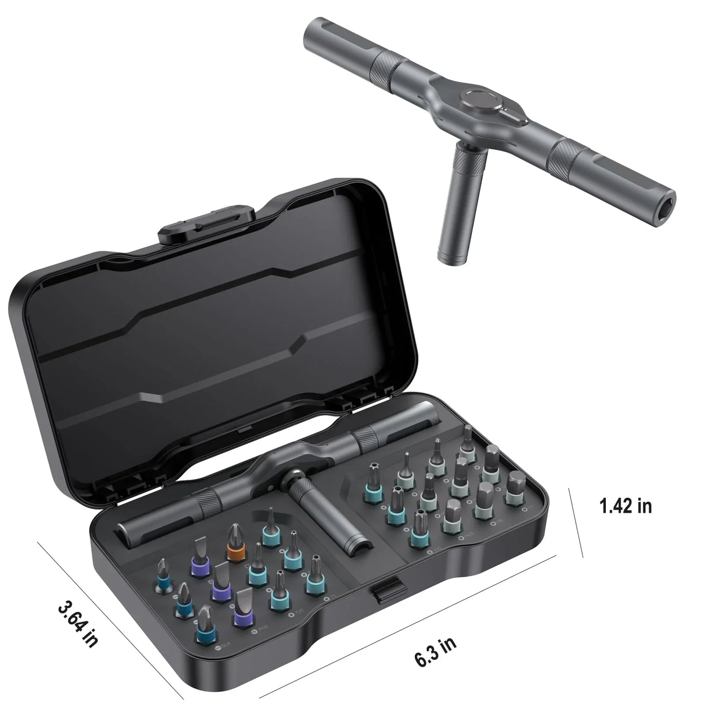 Kit Profesional de Destornilladores Magnéticos 24 en 1