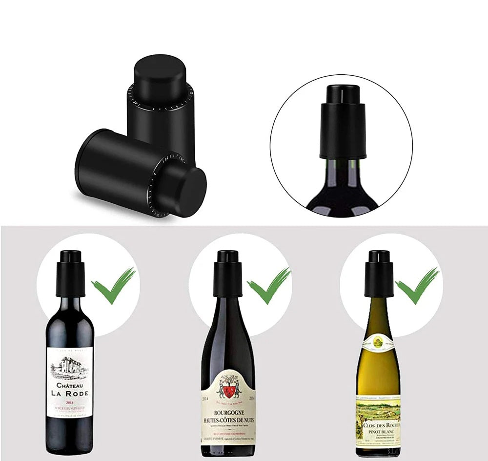 Tapón de Botella de Vino al Vacío (Pack 3und)