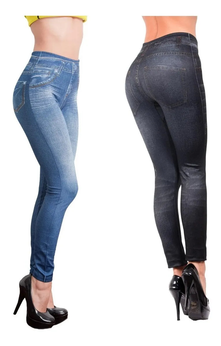 Leggins Efecto Jeans Moldeadores (Pack 3 Colores)